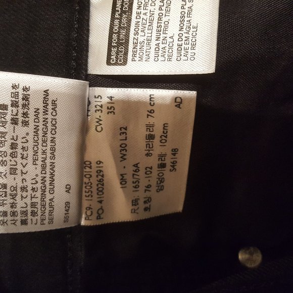 Levi's 505 Jeans Straight Leg BLACK Size 10 - Picture 14 of 16